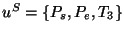 $u^S = \{P_s, P_e, T_3\}$